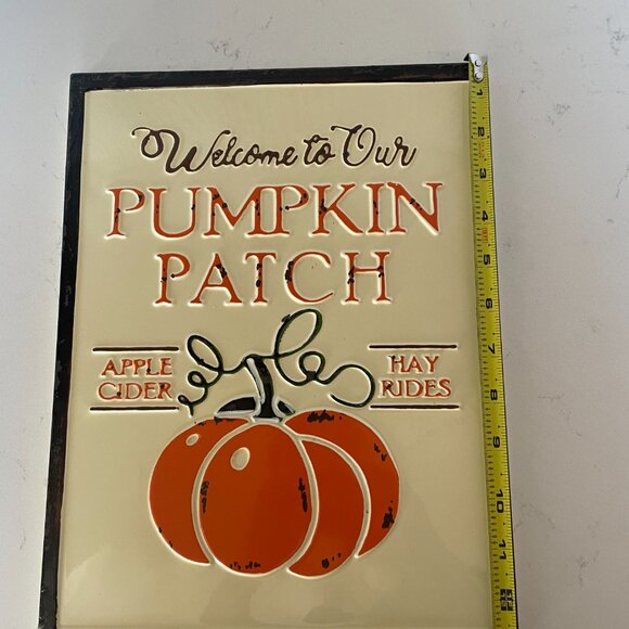 Welcome to Our Pumpkin‎ Patch Metal Sign Fall Home Decor, Halloween Decoration - Picture 4 of 5